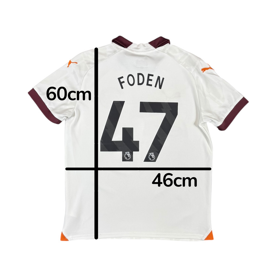 2023-24 Manchester City Away Shirt FODEN #47 - 8/10 - (13-14 Years)