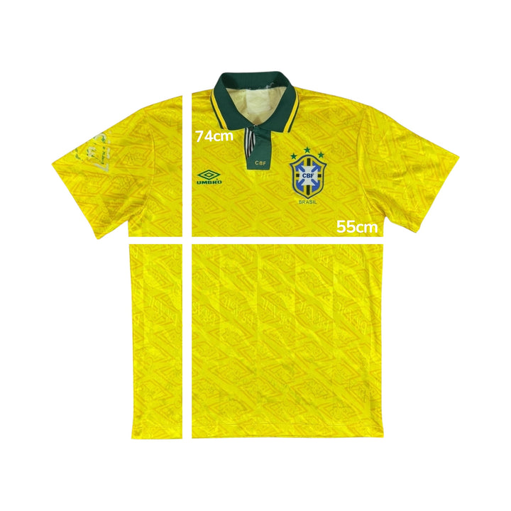 1991-93 Brazil Umbro Home Shirt - 8/10 - (L)
