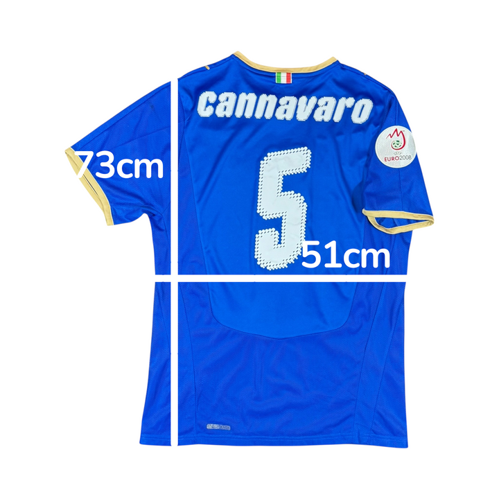 2007-08 Italy Puma Home Shirt CANNAVARO #5 - 9/10 - (M)