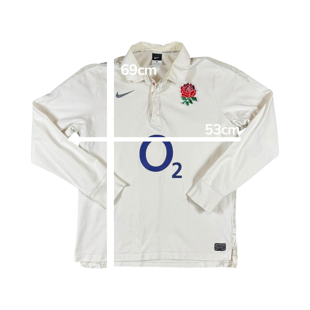 2009-10 England Nike Home Longsleeve Rugby Shirt - 8/10 - (M)