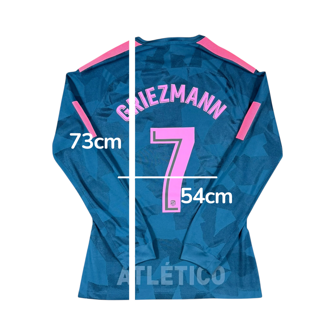 2017-18 Atletico Madrid Nike Third L/S Shirt Player Authentic GRIEZMANN #7 - 8/10 - (L)