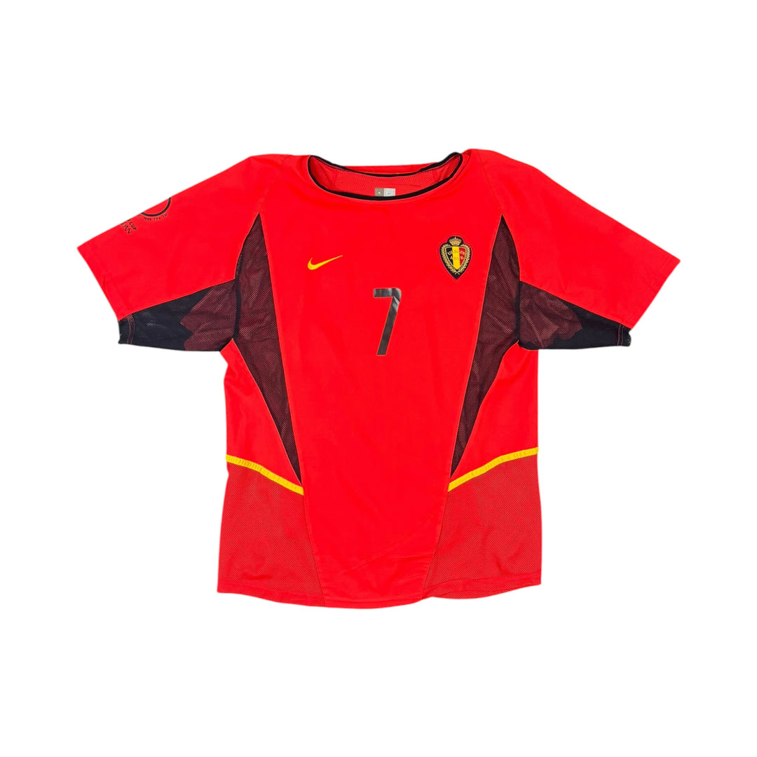 2002-04 Belgium Nike Home Shirt Player Authentic WILMOTS #7 - 9/10 - (S)