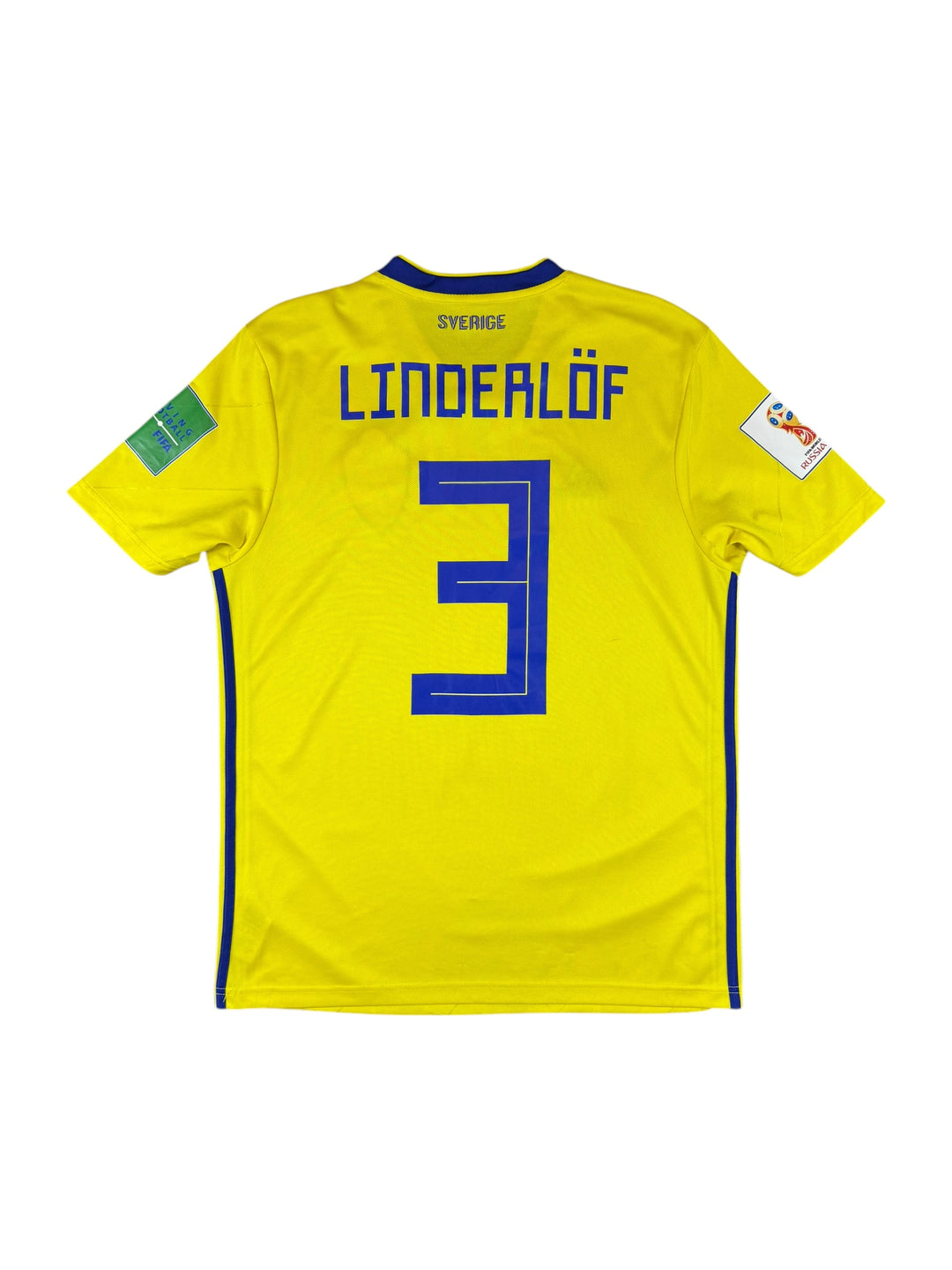 2018/19 Sweden Adidas Home Football Shirt #3 Linderlof - 7/10 - (M)