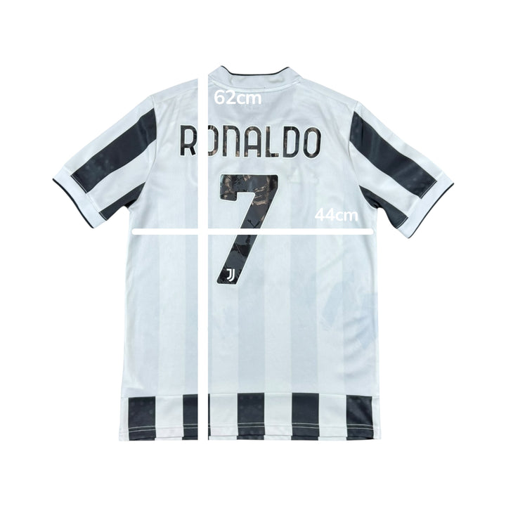 2021-22 Juventus Adidas Home Shirt #7 RONALDO - 7/10 - (13-14 Years)