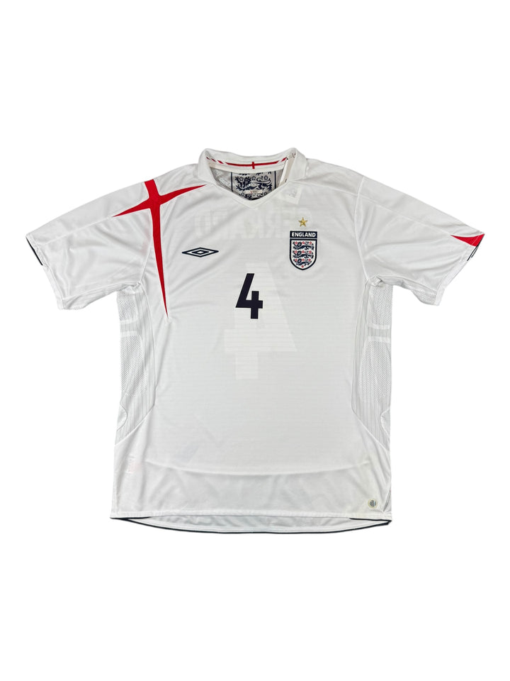 2005/07 England Umbro Home Football Shirt #4 GERRARD - 8/10 - (XL)