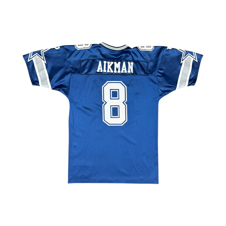 1996 Dallas Cowboys Wilson Home NFL Jersey #8 AIKMAN - 9/10 - (L)