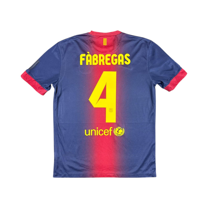 2012-13 Barcelona Nike Home Shirt #4 FABREGAS - 7/10 - (M)