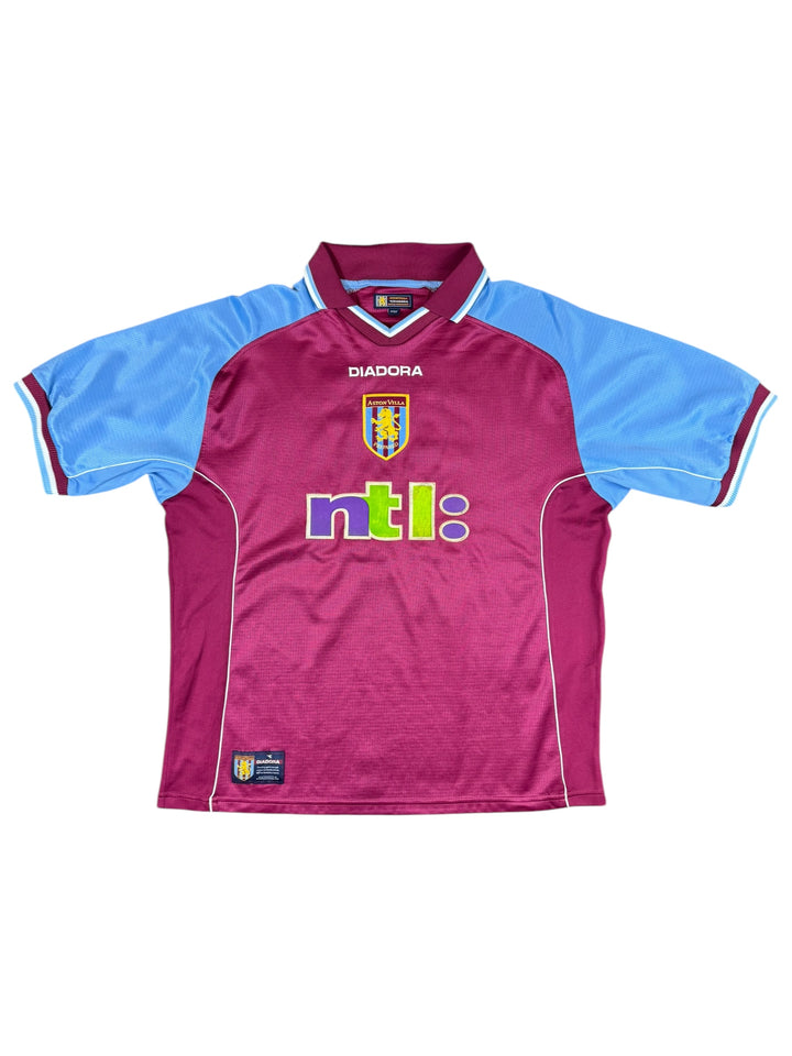 2000/01 Aston Villa Diadora Football Shirt #14 Ginola - 7/10 - (XL)