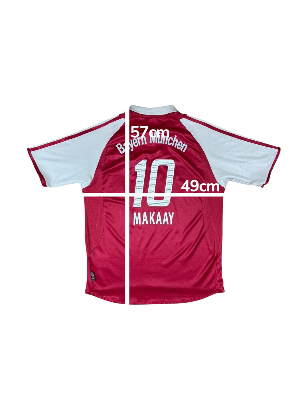 2003/04 Bayern Munich Adidas Home Shirt #10 MAKAAY - 6/10 - (15-16 Years)