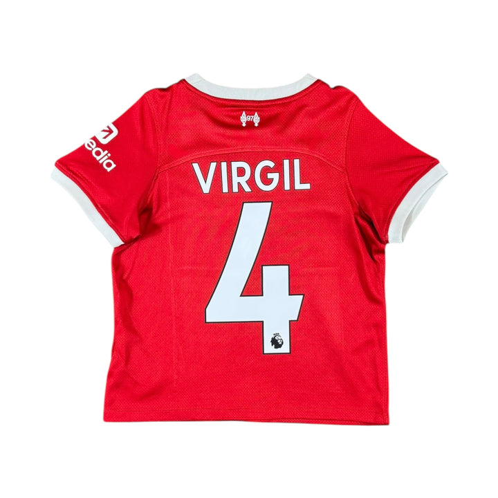 2023-24 Liverpool Nike Home Shirt #4 VIRGIL - 7/10 - (4-5 Years)