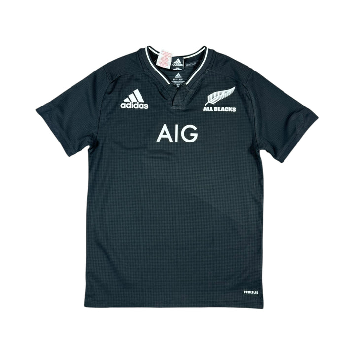 2021-22 New Zealand Adidas Home Rugby Shirt - 9/10 - (13-14 Years)