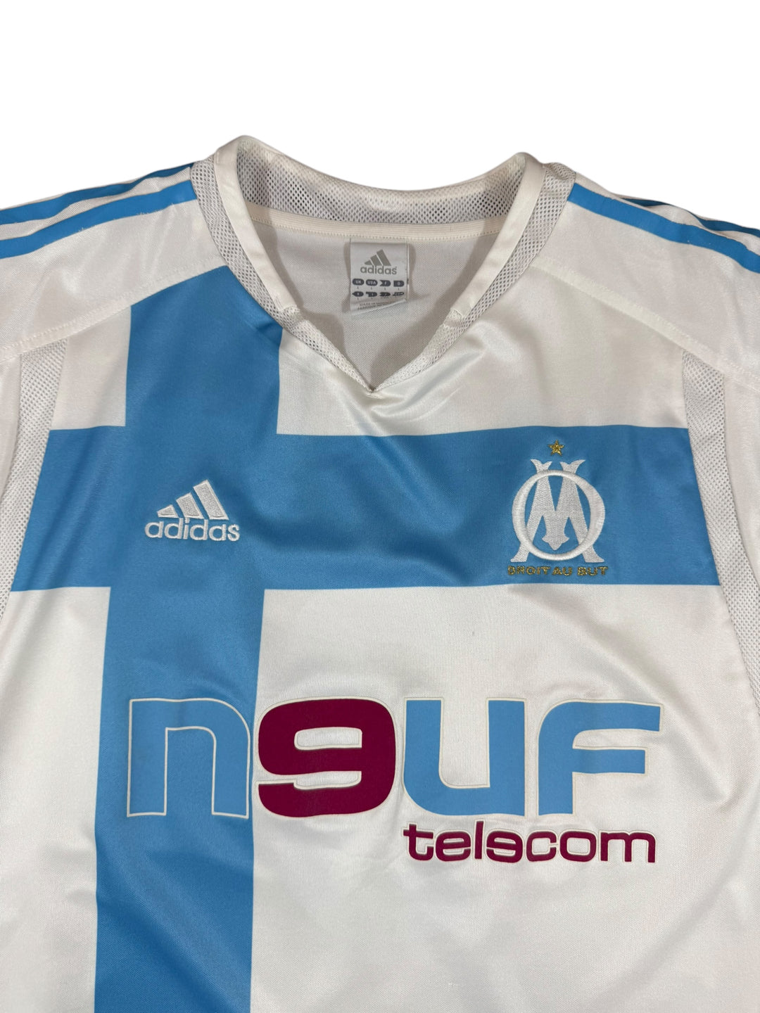 2004/05 Marseille Adidas Football Shirt #3 Lizarazu - 8/10 - (L)