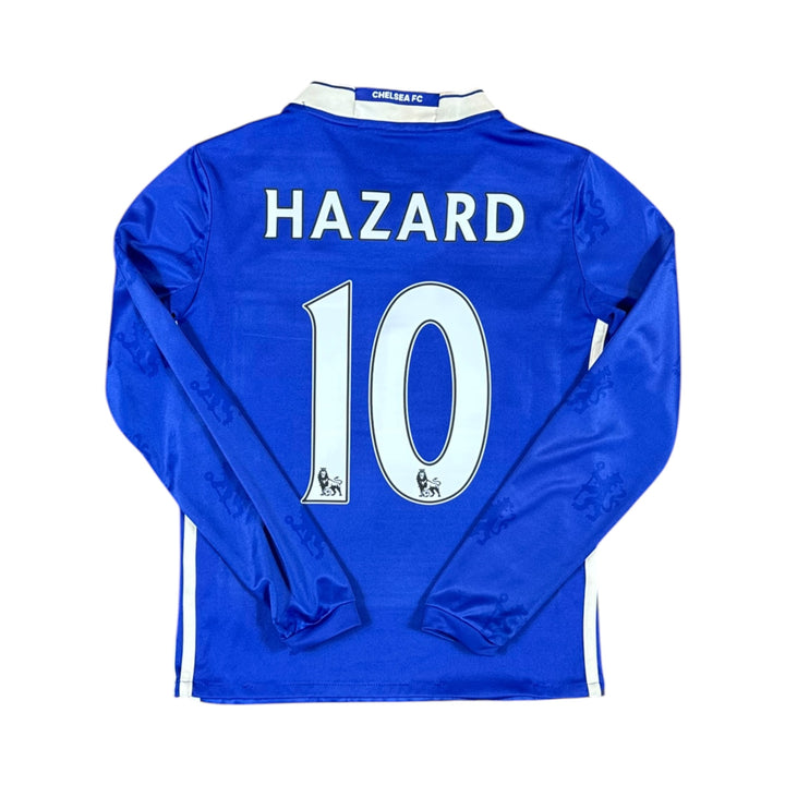 2016-17 Chelsea Home L/S Shirt + Shorts HAZARD #10 - 7/10 - (9-10 Years)