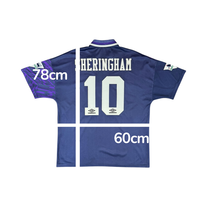 1994-95 Tottenham Hotspurs Away Shirt SHERRINGHAM #10 - 7/10 - (XL)