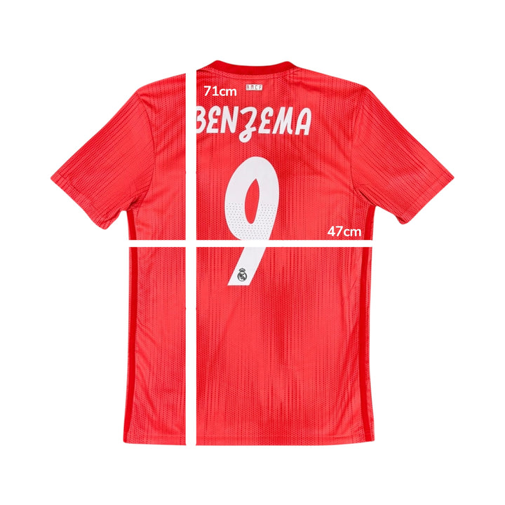 2018-19 Real Madrid Adidas Third Shirt #9 BENZEMA - 8/10 - (S)
