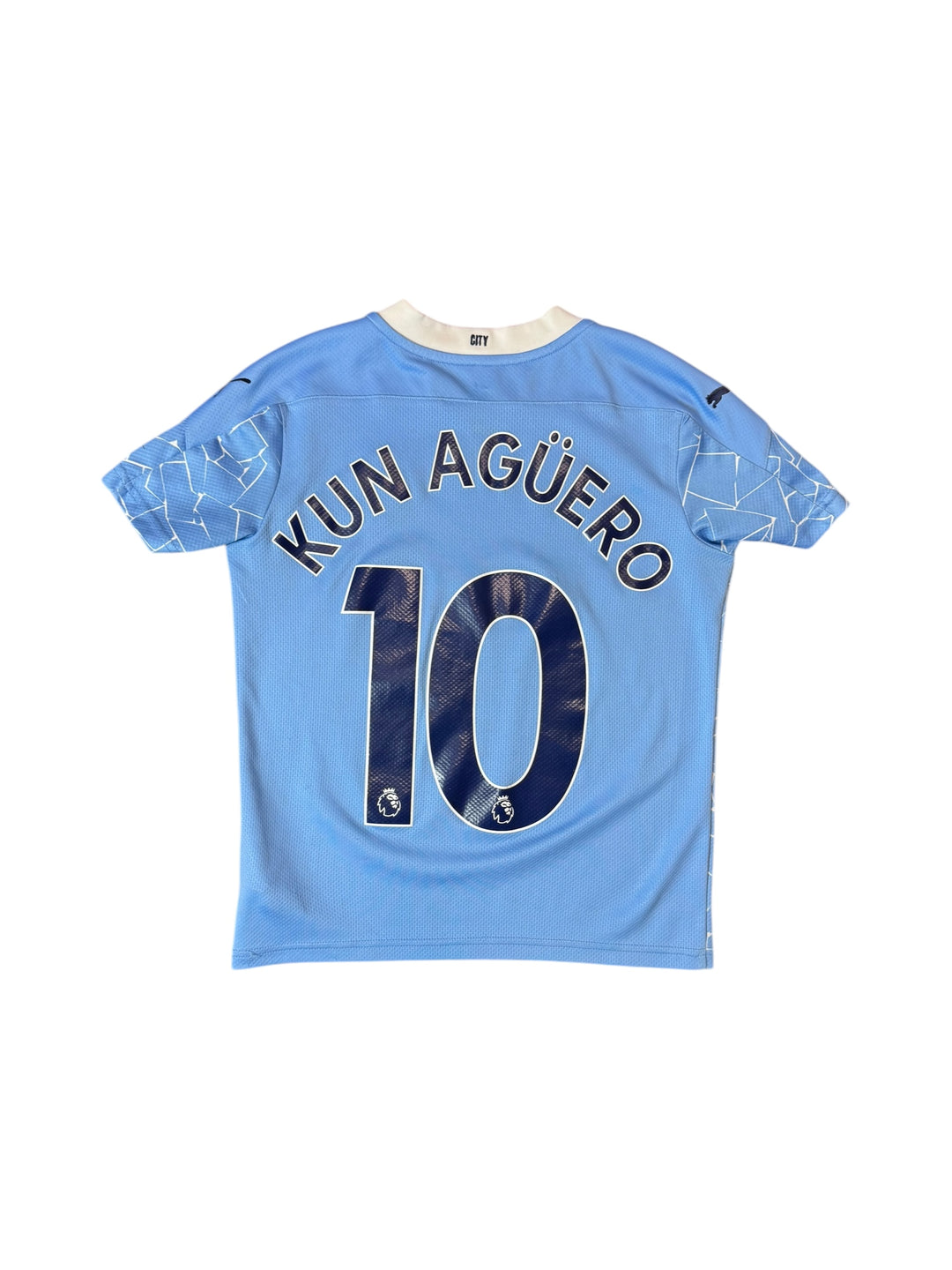 2020/21 Manchester City Home Shirt #10 Kun Aguero - 7/10 - (11-12 Years)