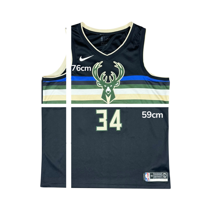 2024 Milwaukee Bucks Nike Basketball Jersey #34 ANTETOKOUNMPO - 8/10 - (XL)