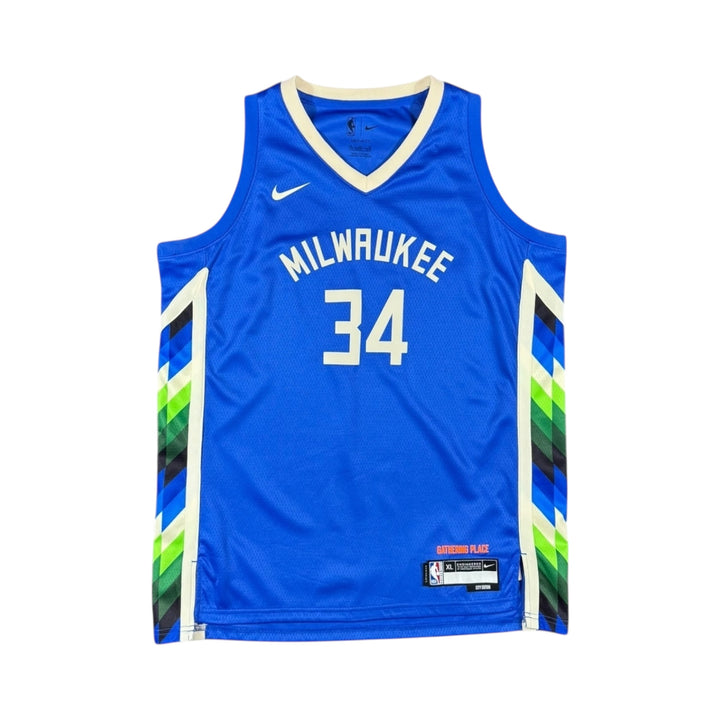 2022-23 Milwaukee Bucks Nike Swingman Basketball Jersey #34 ANTETOKOUNMPO - 8/10 - (15-16 Years)