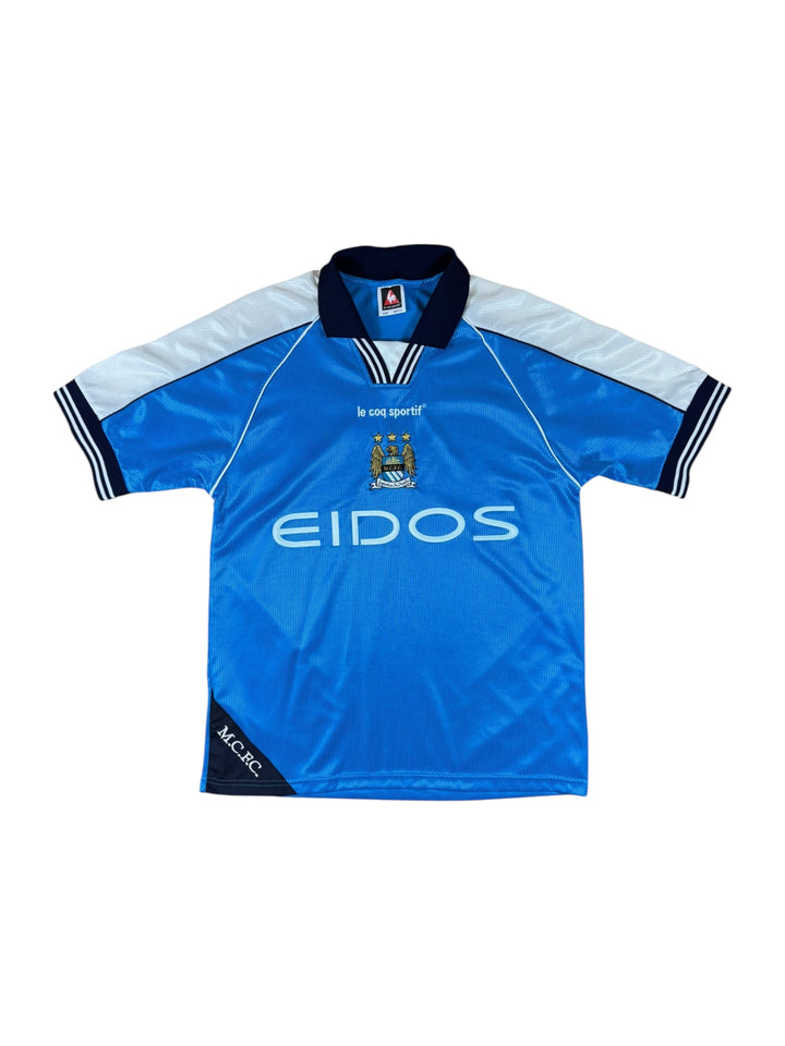 1999/01 Manchester City Le Coq Sportif Home Football Shirt - 9/10 - (XL)
