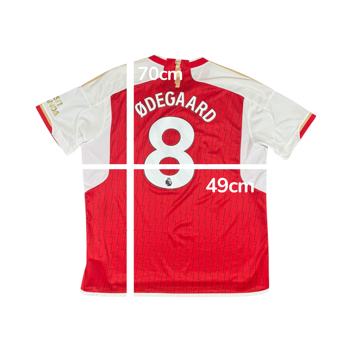 2023-24 Arsenal Adidas Home Shirt #8 ODEGAARD - 9/10 - (2XL)