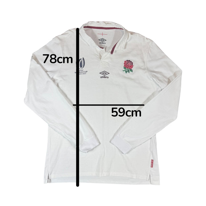 2023 England Home L/S Rugby Shirt - 9/10 - (XL)