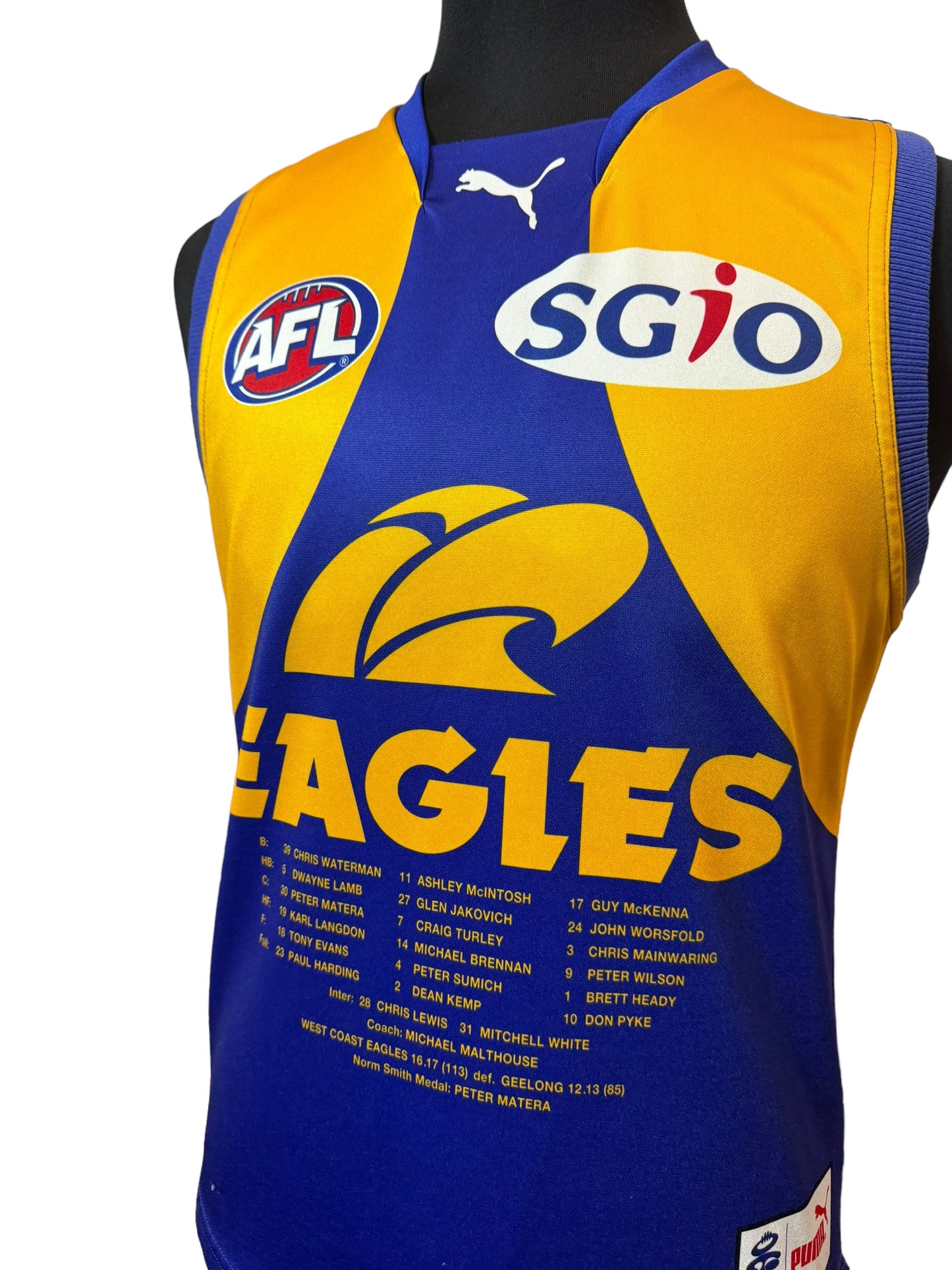 West Coast Eagles Player Issue Jersey