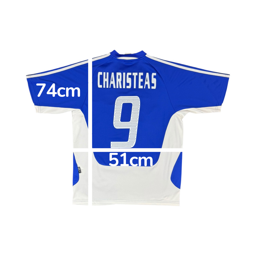 2004-06 Greece Home Shirt CHARISTEAS #9 - 9/10 - (M)