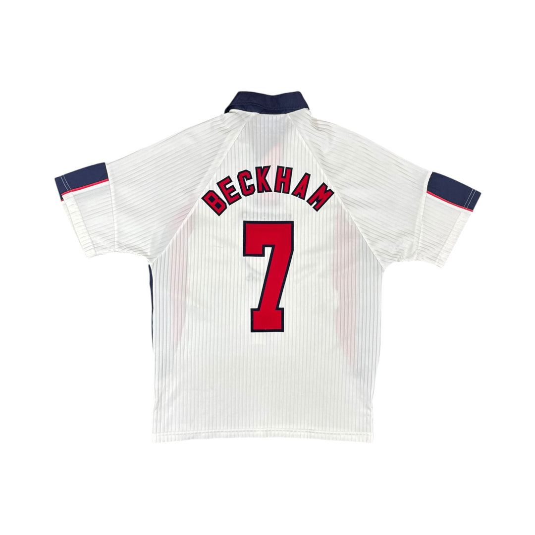 1997-99 England Umbro Home Shirt #7 BECKHAM - 9/10 - (M)
