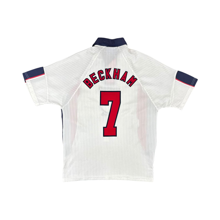 1997-99 England Umbro Home Shirt #7 BECKHAM - 9/10 - (M)