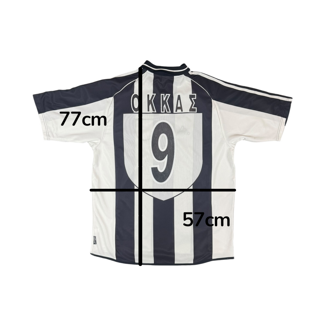 2001-02 PAOK Home Shirt OKKAS #9 - 8/10 - (L)