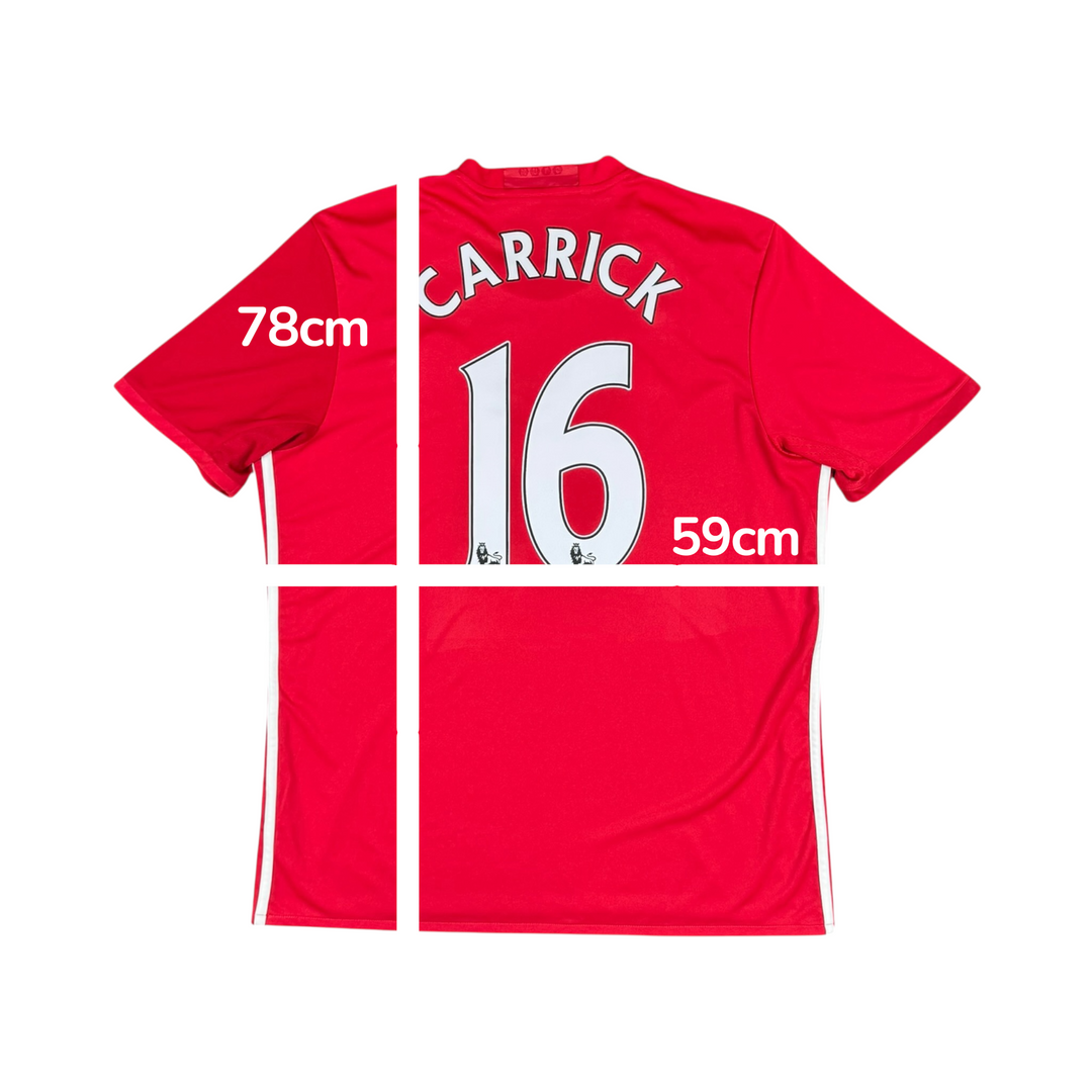 2016-17 Manchester United Adidas Home Shirt Carrick #16 - 9/10 - (XL)