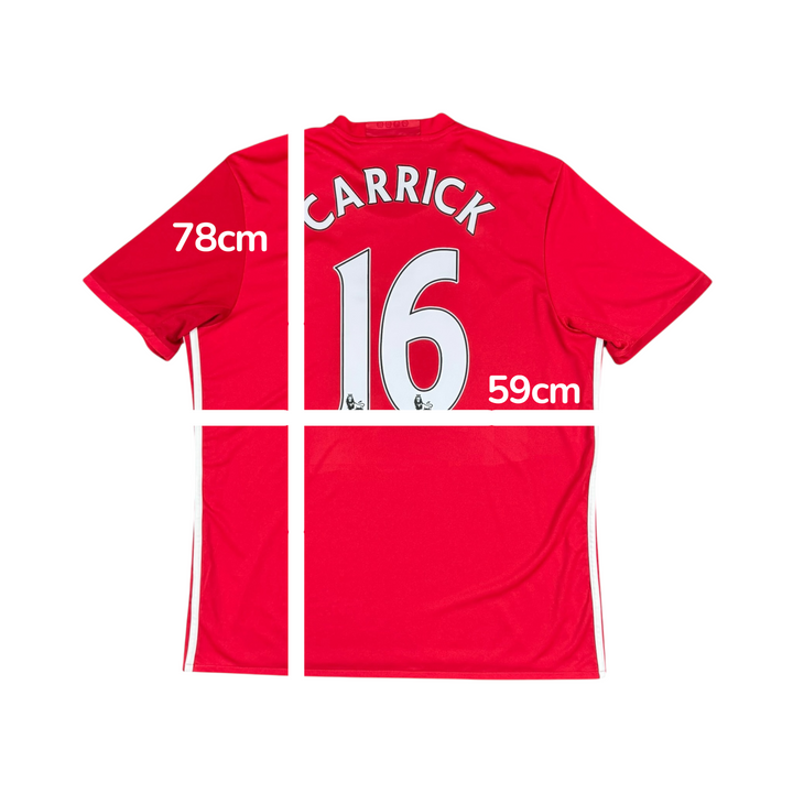 2016-17 Manchester United Adidas Home Shirt Carrick #16 - 9/10 - (XL)