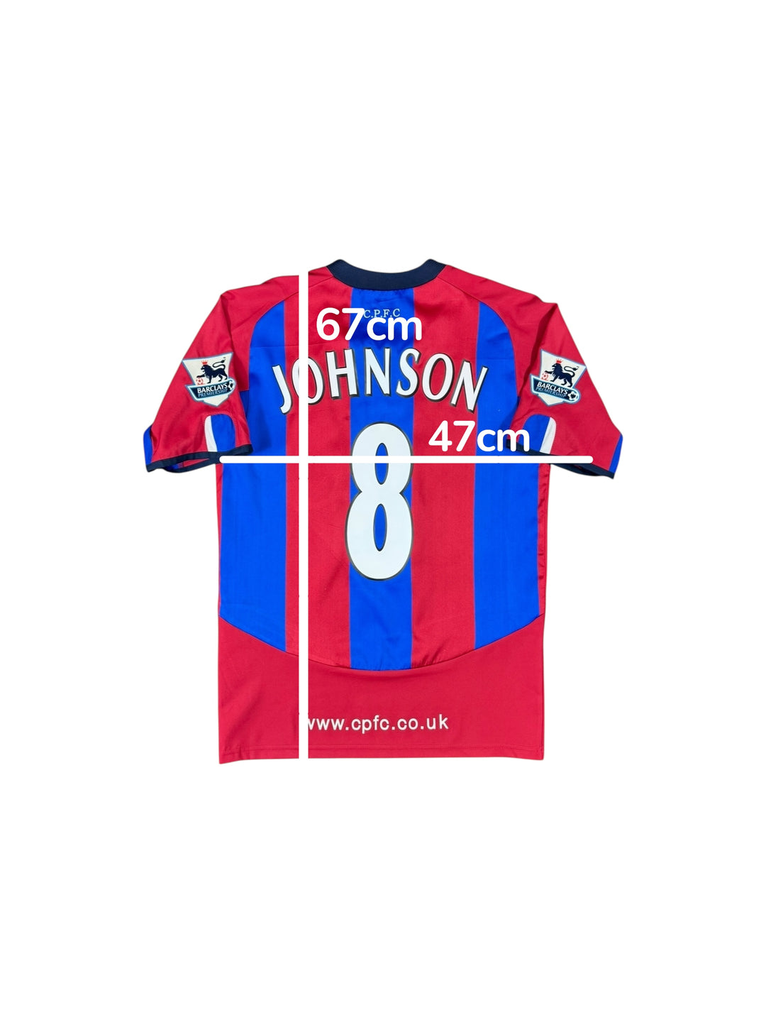 2004/05 Crystal Palace Diadora Home Shirt #8 JOHNSON - 10/10 - (S)