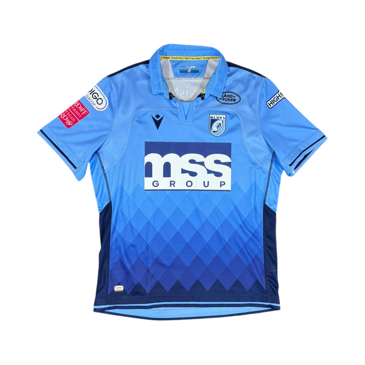2021-22 Cardiff Blues Macron Home Rugby Shirt - 8/10 - (XL)
