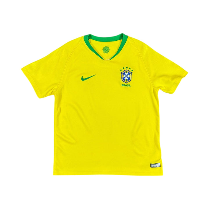 2018-19 Brazil Nike Home Shirt - 8/10 - (6-7 Years)