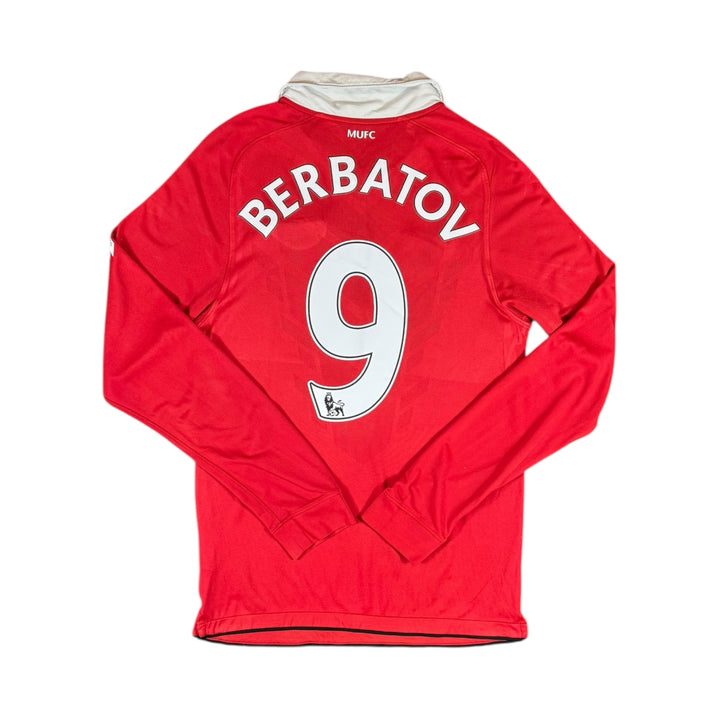 2010-11 Manchester United Nike Home Longsleeve Shirt #9 BERBATOV - 8/10 - (S)