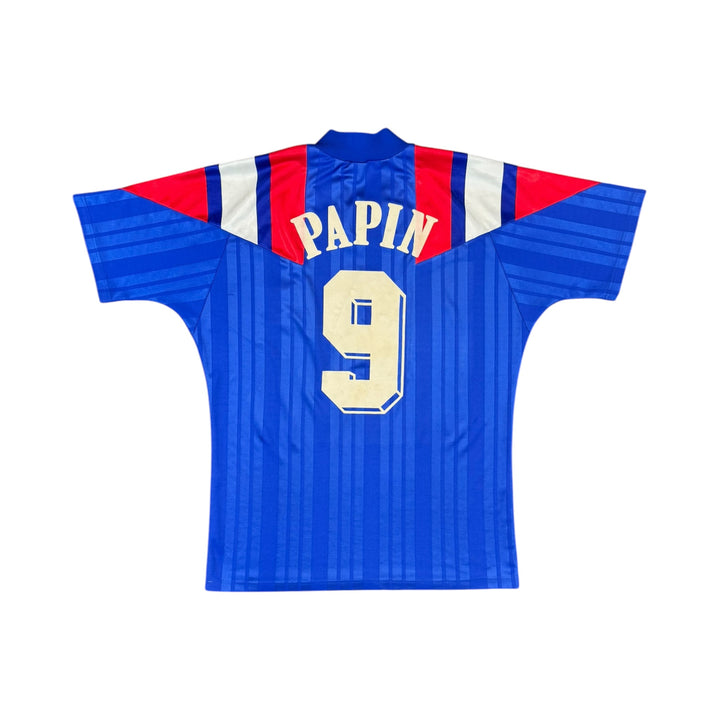 1992-94 France Adidas Home Shirt PAPIN #9 - 9/10 - (L)