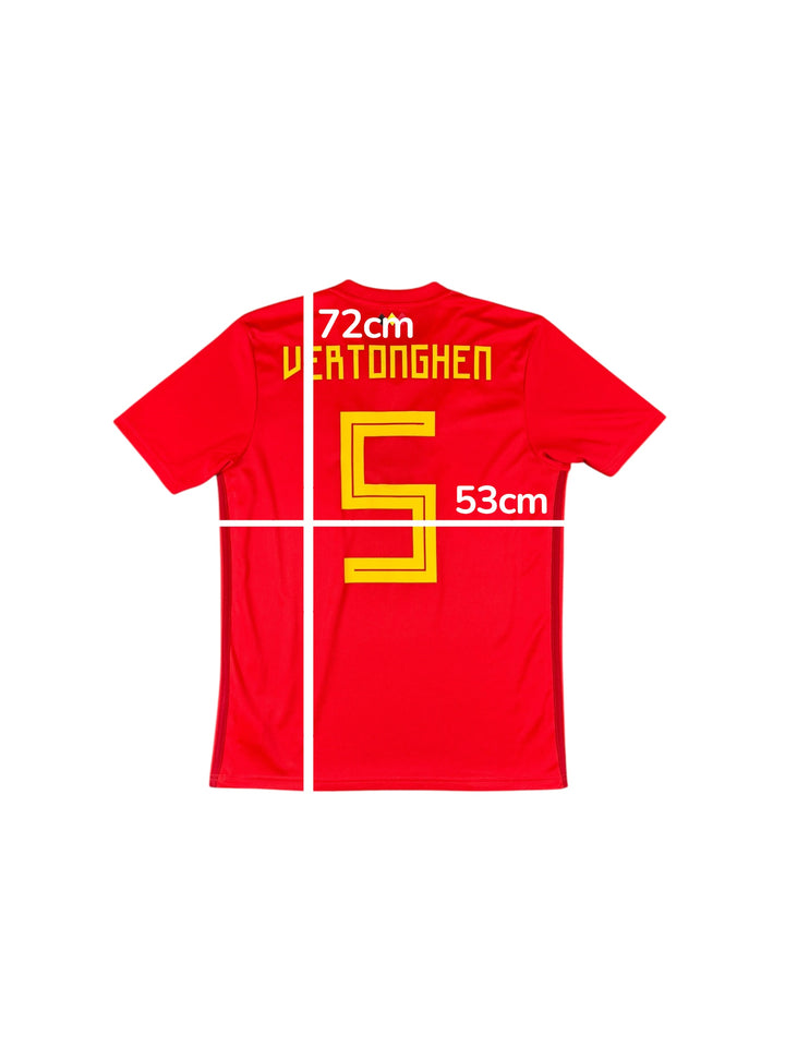 2018-19 Belgium Adidas Home Shirt #5 VERTONGHEN - 9/10 - (M)