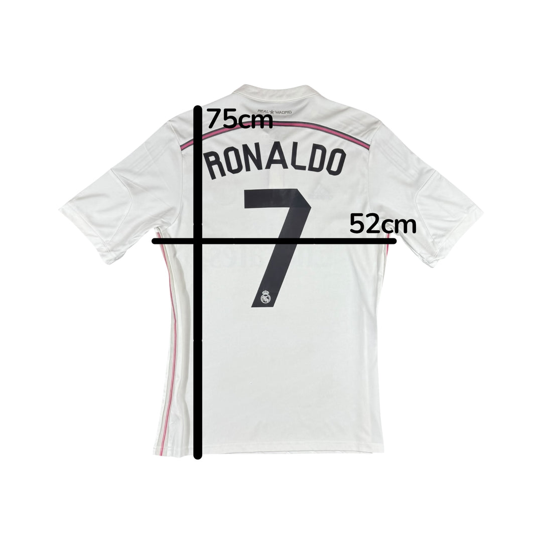 2014-15 Real Madrid Adidas Home Shirt #7 RONALDO - 8/10 - (M)