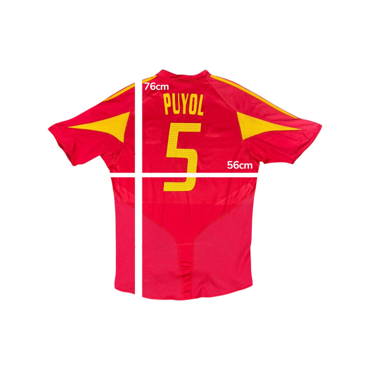 2004-06 Spain Adidas Home Shirt #5 PUYOL - 9/10 - (L)