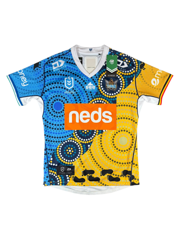 2021 Gold Coast Titans Dynasty Indigenous Rugby Shirt Player Issue Brand New (3XL)