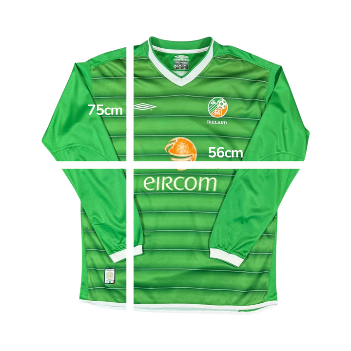 2003-04 Ireland Umbro Home L/S Shirt - 7/10 - (L)