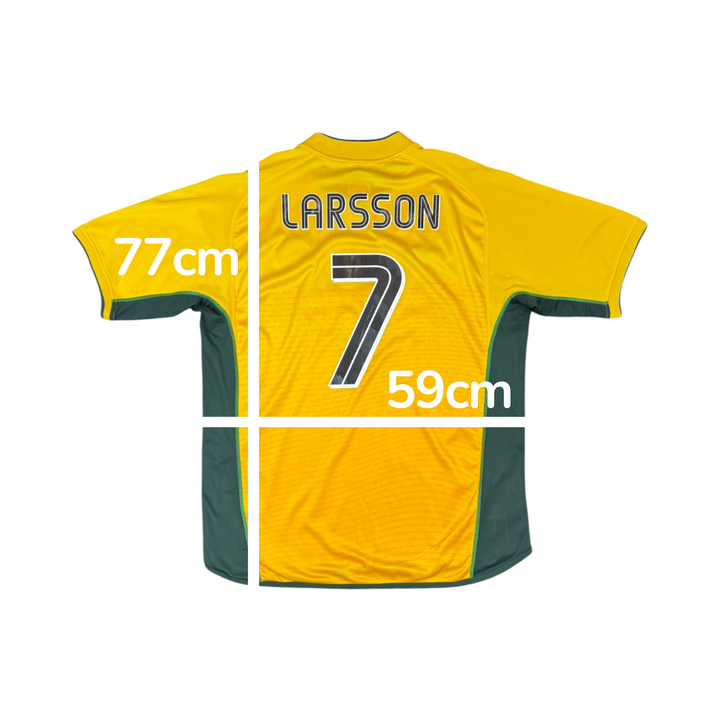 2002-03 Celtic Away Shirt LARSSON #7 - 9/10 - (XL)