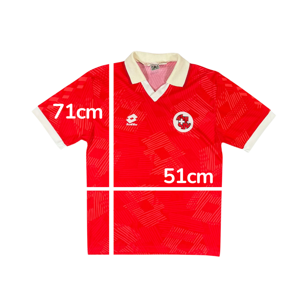 1992-94 Switzerland Lotto Home Shirt - 9/10 - (M)