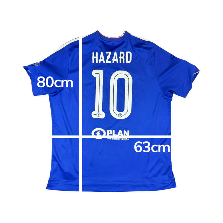 2015-16 Chelsea Adidas Home Shirt HAZARD #10 - 7/10 - (2XL)