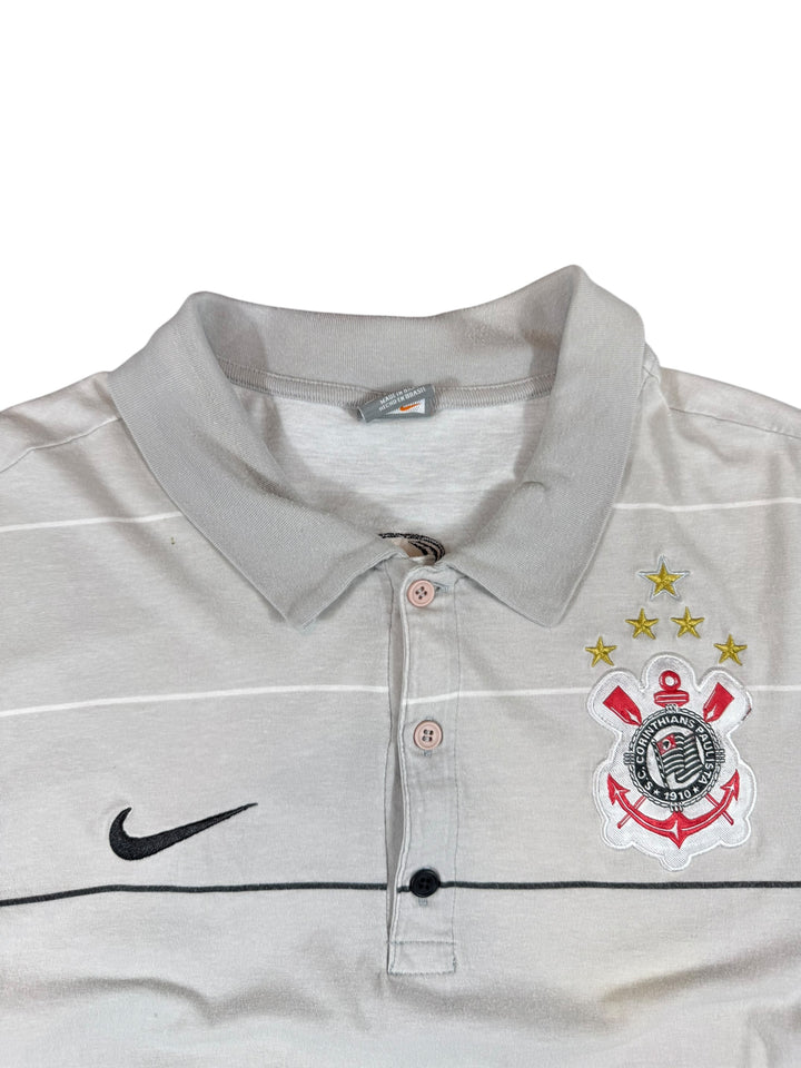 2009/10 Corinthians Nike Football Team Polo Shirt - 8/10 - (L)