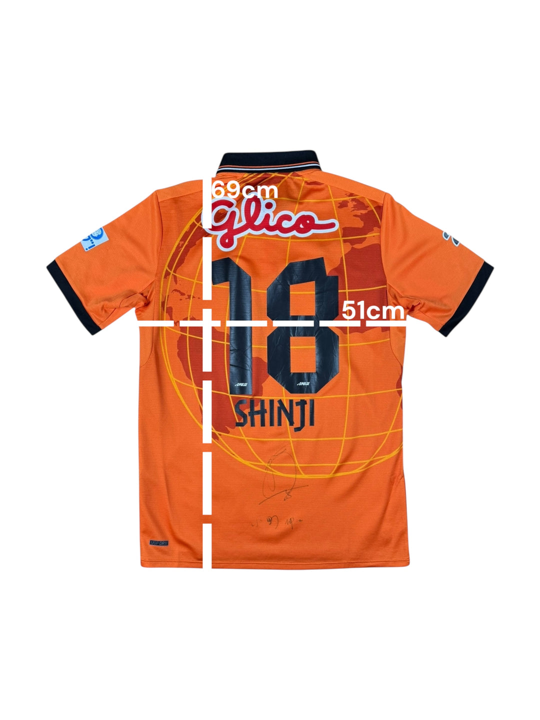 2012 Shimizu S-Pulse Puma Home Football Shirt #18 SHINJI Signed - 9/10 - (L)