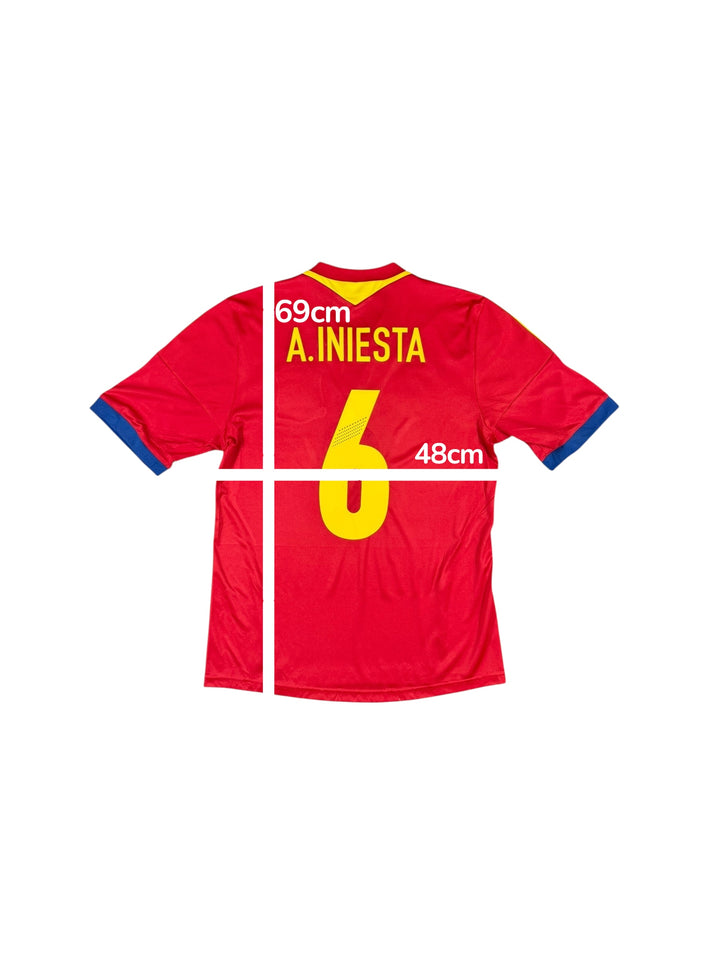 2012-13 Spain Adidas Home Shirt "Match Details" #6 INIESTA - 7/10 - (M)