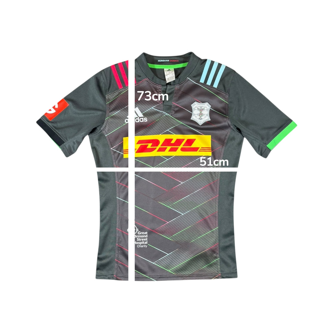 2016-17 Harlequins Adidas Big Game 9 Rugby Shirt - 8/10 - (M)