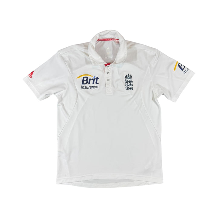2010 England Cricket Adidas Test Shirt - 9/10 - (S)